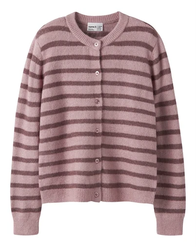 Name it - NKFNerina Strik Cardigan - Lilas/Wild Ginger
